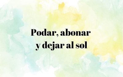 Podar, abonar y dejar al sol